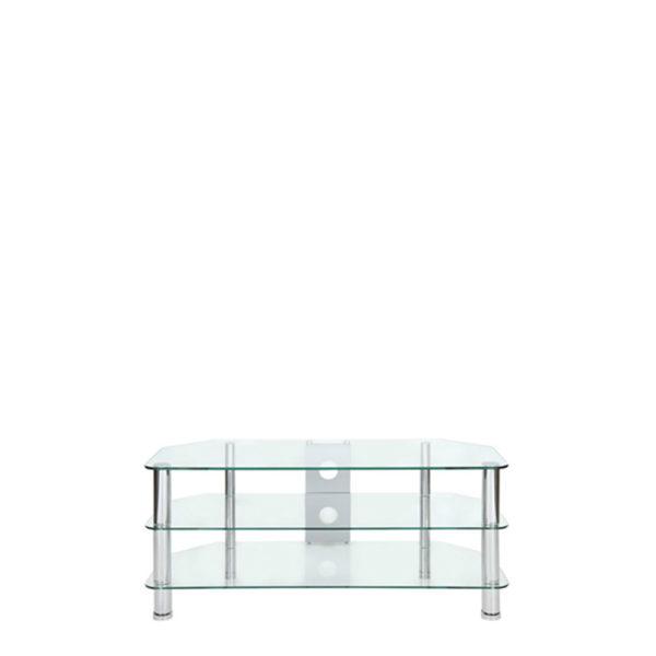 Clear glass and chrome tv stand argos deals