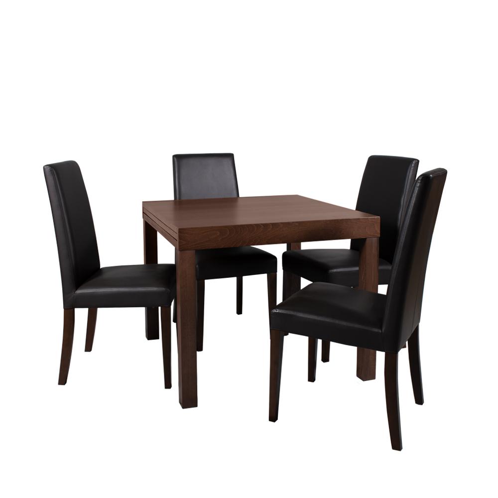 Burwell Table with Burnham Dining Chair Set 4 Person Instant Home